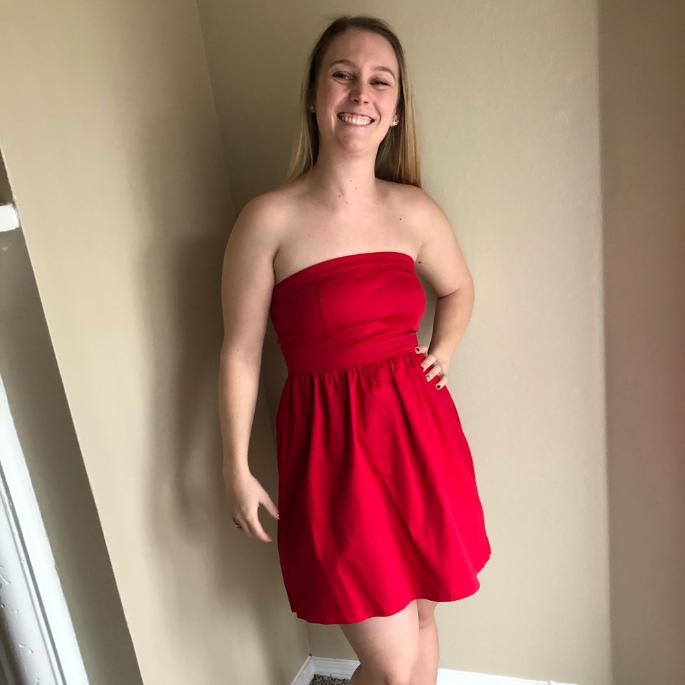 Strapless Red Dress